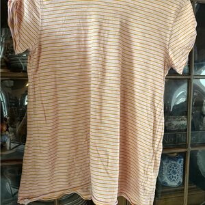 We The Free Orange and White Striped Tee